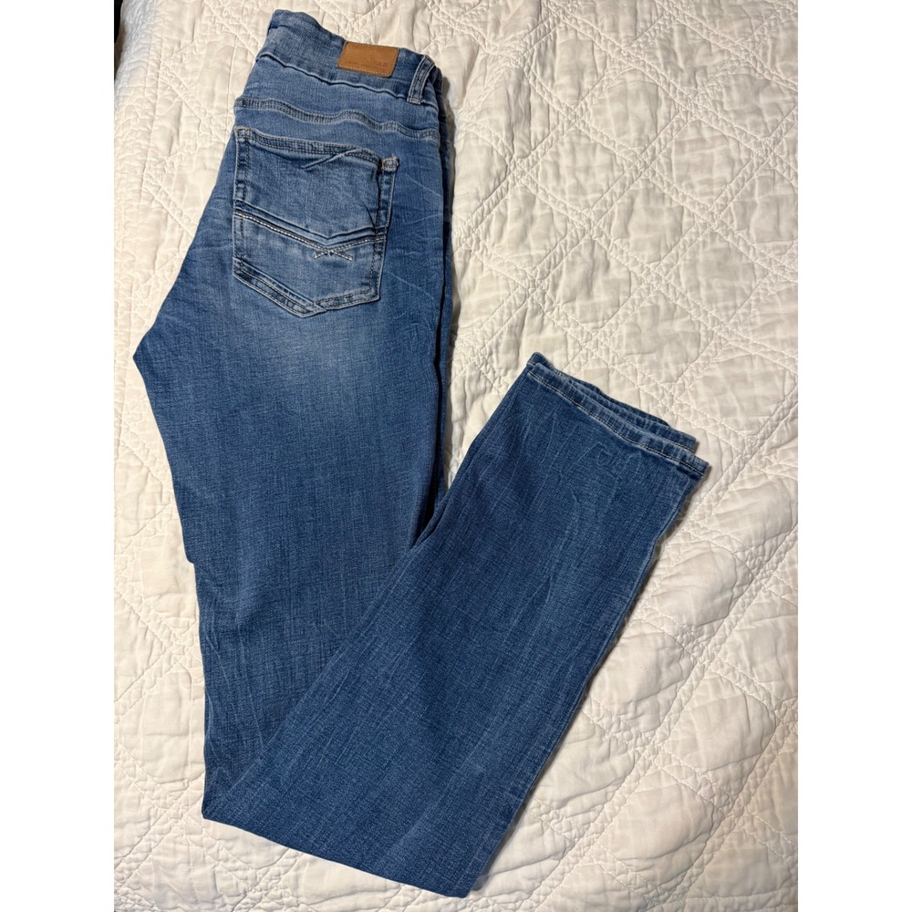 BKE Payton Jeans Women 29x34 Blue Straight Leg Mid Rise Universal Fit Stretch